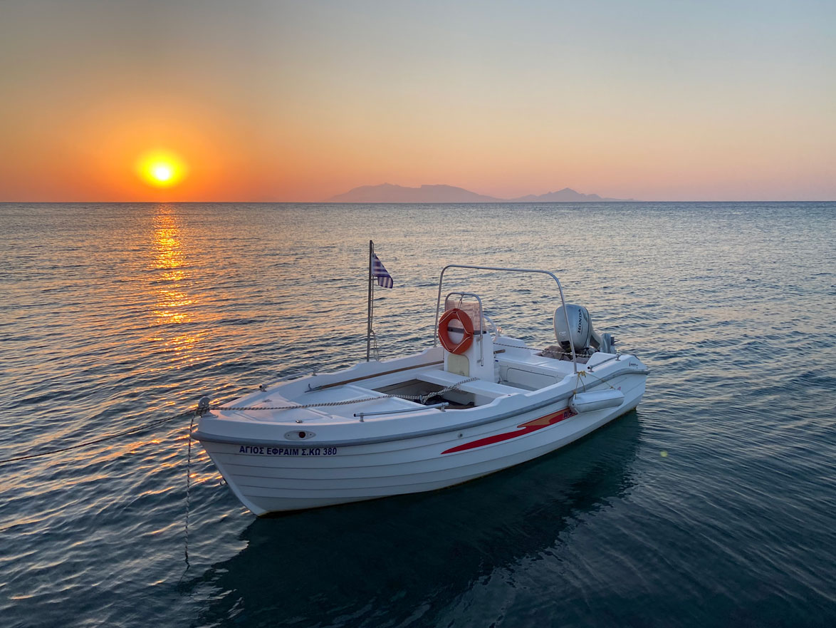 Sunrise and boat