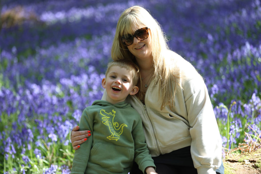 Bluebell walk at Great Alne Wood