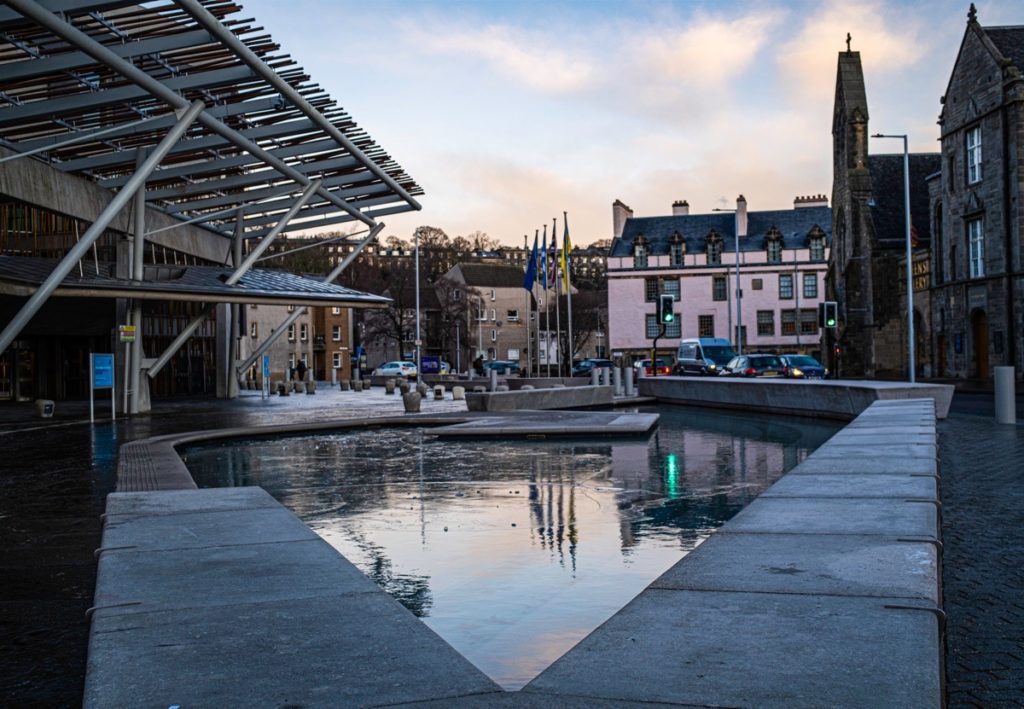 Scottish Parliament at Holyrood, Edinburgh, 2023