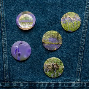 Bluebells pin buttons